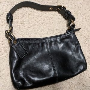 Coach Black Leather Bleeker Hobo